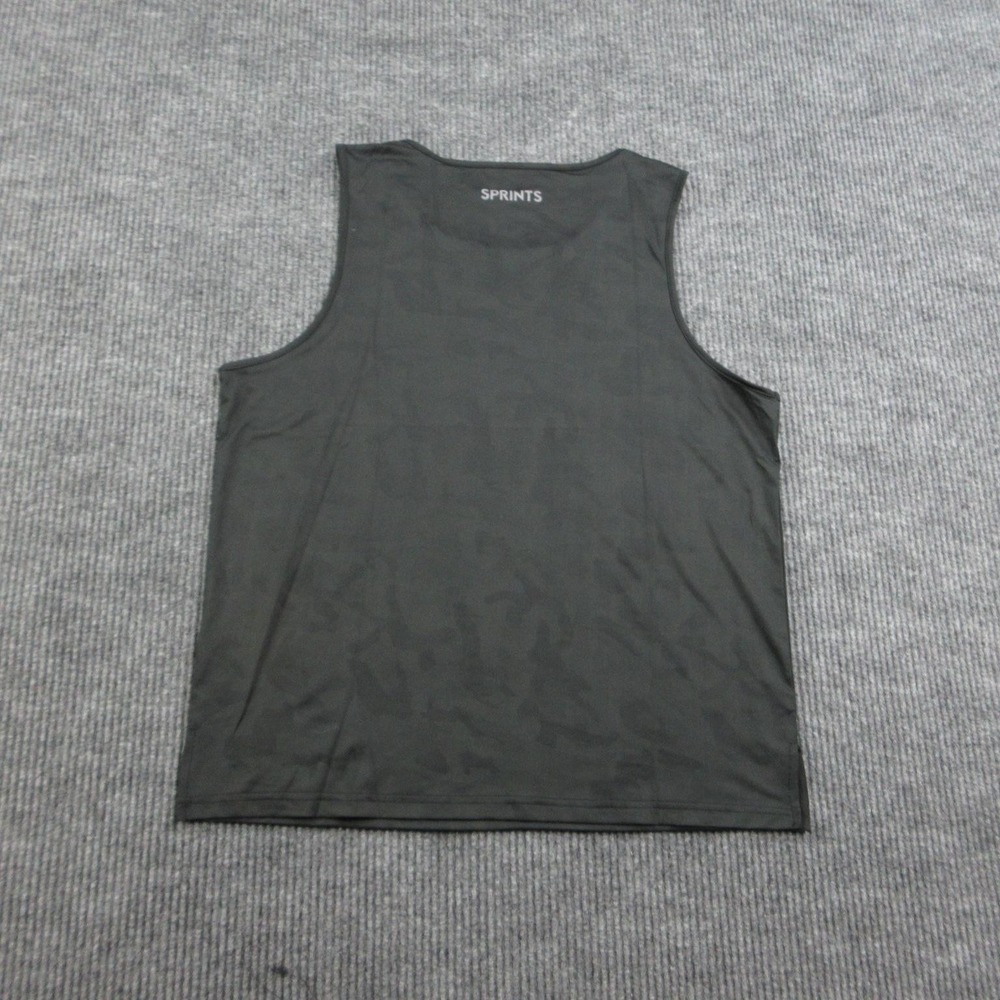 SPRINTS Tank Mens XL Black Jersey Running Performance Moisture Wicking NWOT - Picture 11 of 14